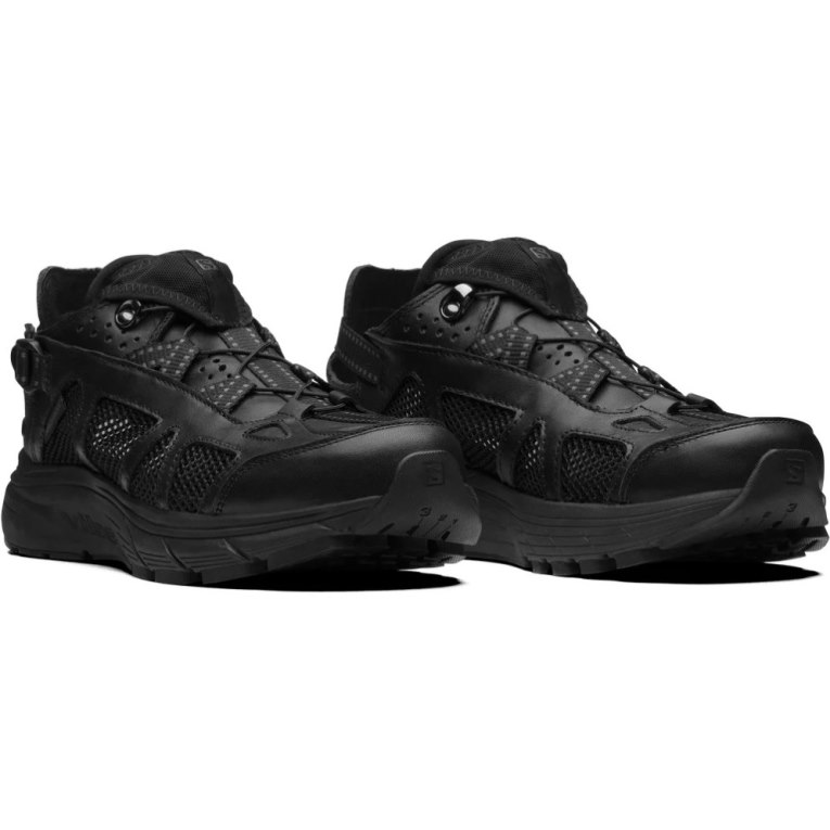 Black Salomon Techsonic Leather Advanced Men's Sneakers | IE IT6481